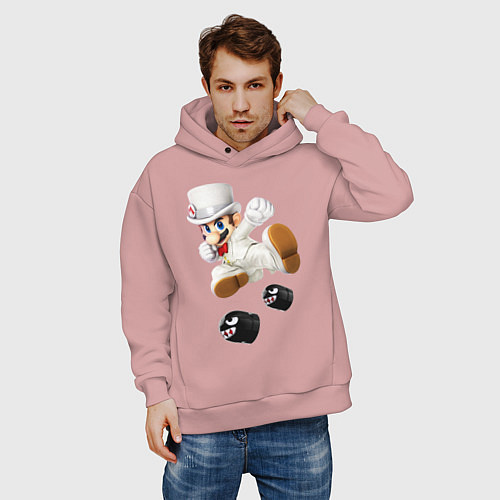Мужское худи оверсайз Mario / Пыльно-розовый – фото 3