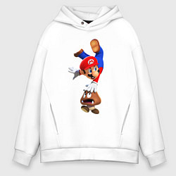 Толстовка оверсайз мужская Goomba Hit, цвет: белый