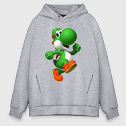 Толстовка оверсайз мужская 3d Yoshi, цвет: меланж