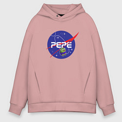 Толстовка оверсайз мужская Pepe Pepe space Nasa, цвет: пыльно-розовый