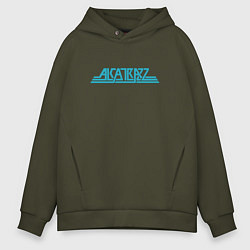 Толстовка оверсайз мужская ALKATRAZZ LOGO, цвет: хаки