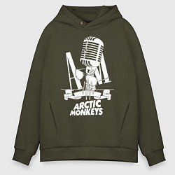Толстовка оверсайз мужская Arctic Monkeys, рок, цвет: хаки