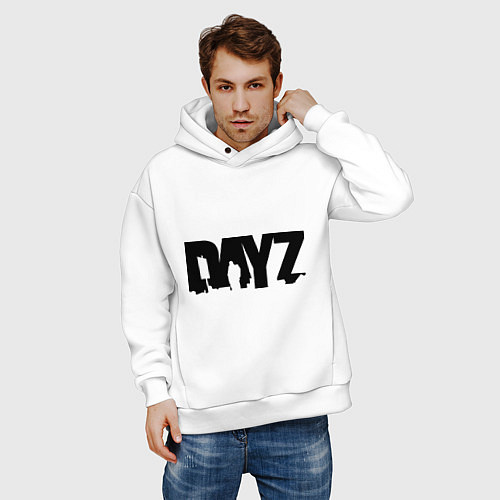 Мужское худи оверсайз DayZ / Белый – фото 3