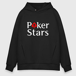 Толстовка оверсайз мужская PokerStars логотип, цвет: черный