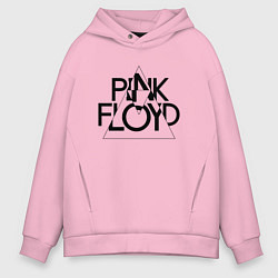 Толстовка оверсайз мужская PINK FLOYD LOGO ПИНК ФЛОЙД, цвет: светло-розовый