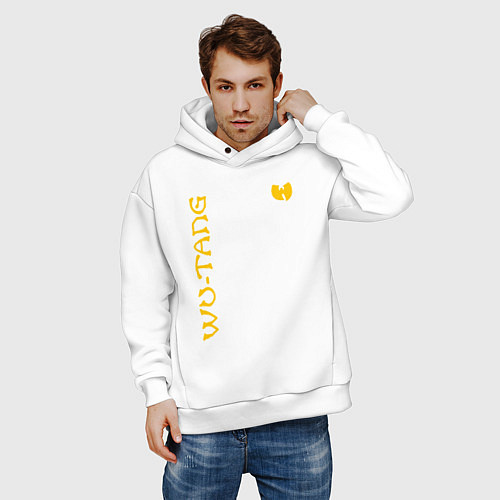 Мужское худи оверсайз WU TANG CLAN LOGO YELLOW / Белый – фото 3