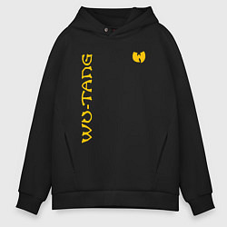 Толстовка оверсайз мужская WU TANG CLAN LOGO YELLOW, цвет: черный