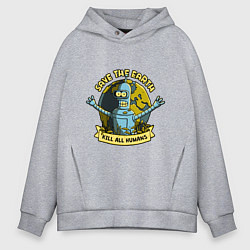 Толстовка оверсайз мужская Bendеr, цвет: меланж