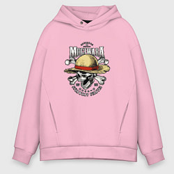 Толстовка оверсайз мужская MUGIWARA ONE PIECE ВАН ПИС, цвет: светло-розовый