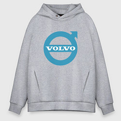 Толстовка оверсайз мужская Volvo логотип, цвет: меланж