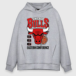 Толстовка оверсайз мужская Chicago Bulls NBA, цвет: меланж