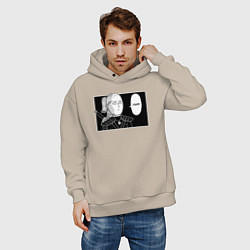 Толстовка оверсайз мужская Любимое слово Геральта FUCK, цвет: миндальный — фото 2