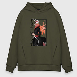 Толстовка оверсайз мужская Ичиго Куросаки из аниме Блич, цвет: хаки