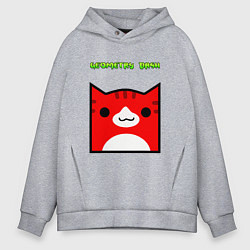 Толстовка оверсайз мужская Geometry Dash: Cat Skin, цвет: меланж