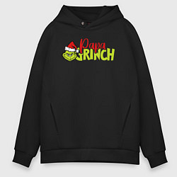 Толстовка оверсайз мужская Papa Grinch Family, цвет: черный