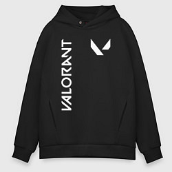 Толстовка оверсайз мужская Valorant - Logo, цвет: черный