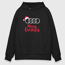 Толстовка оверсайз мужская AUDI MERRY CHRISTMAS, цвет: черный