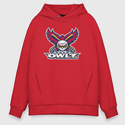 Толстовка оверсайз мужская Orem Owlz - baseball team, цвет: красный