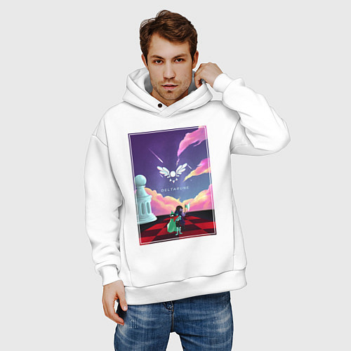 Мужское худи оверсайз Deltarune Vol 8 / Белый – фото 3