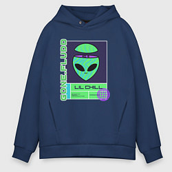 Толстовка оверсайз мужская GONE FLUDD UFO, цвет: тёмно-синий