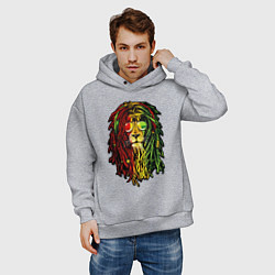 Толстовка оверсайз мужская Jam lioN, цвет: меланж — фото 2