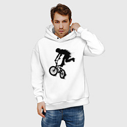 Толстовка оверсайз мужская ВЕЛОСПОРТ BMX Racing ВЕЛОСИПЕДИСТ, цвет: белый — фото 2