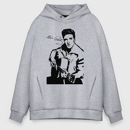 Мужское худи оверсайз Elvis / Меланж – фото 1