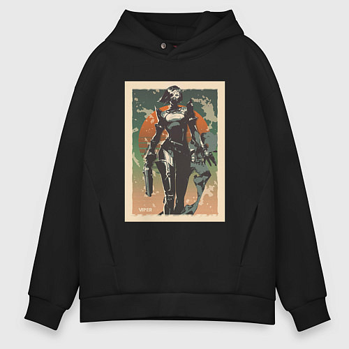 Мужское худи оверсайз Viper Valorant Art / Черный – фото 1