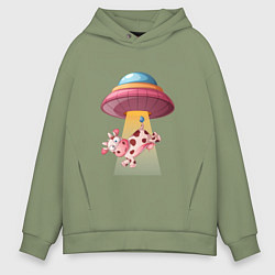 Толстовка оверсайз мужская Похищение!, цвет: авокадо