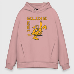 Толстовка оверсайз мужская Blink 182 Yellow Rabbit, цвет: пыльно-розовый