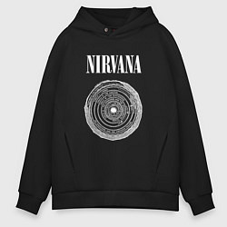 Толстовка оверсайз мужская Nirvana Нирвана Круги ада, цвет: черный