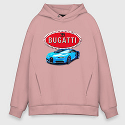 Толстовка оверсайз мужская Bugatti - motorsport, цвет: пыльно-розовый