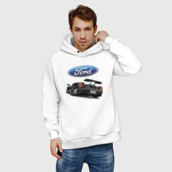 Толстовка оверсайз мужская Ford Performance Motorsport, цвет: белый — фото 2
