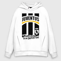 Толстовка оверсайз мужская Juventus Ювентус, цвет: белый
