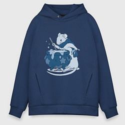 Толстовка оверсайз мужская Маленький маг, цвет: тёмно-синий