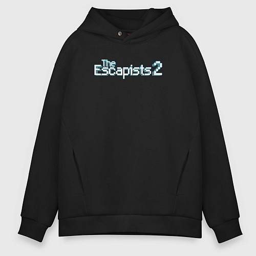 Мужское худи оверсайз The Escapists 2 logotype / Черный – фото 1