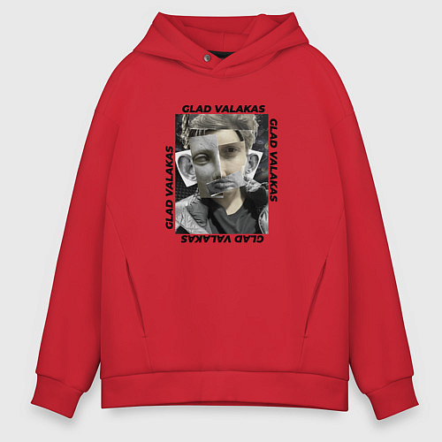 Мужское худи оверсайз OLD VICE / Красный – фото 1