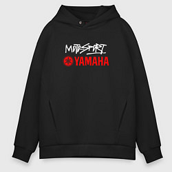 Толстовка оверсайз мужская YAMAHA Moto Sport, цвет: черный