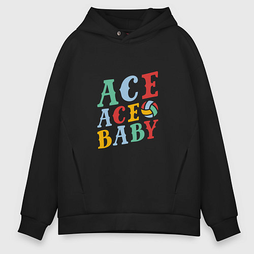 Мужское худи оверсайз Ace Ace Baby / Черный – фото 1