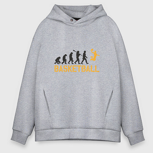 Мужское худи оверсайз Basketball Fly / Меланж – фото 1