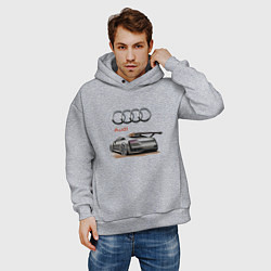 Толстовка оверсайз мужская Audi Racing team, цвет: меланж — фото 2