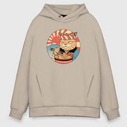 Толстовка оверсайз мужская Catana Ramen, цвет: миндальный