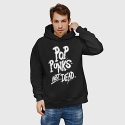 Толстовка оверсайз мужская Punks not deаd, цвет: черный — фото 2