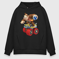Толстовка оверсайз мужская Donkey Kong Super Mario Nintendo, цвет: черный