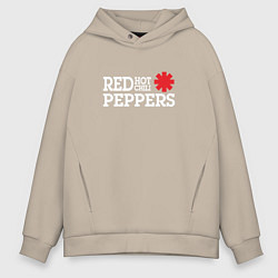 Толстовка оверсайз мужская RHCP Logo Red Hot Chili Peppers, цвет: миндальный