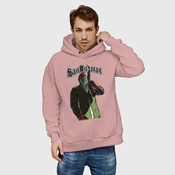 Толстовка оверсайз мужская GTA Orange gangster, цвет: пыльно-розовый — фото 2
