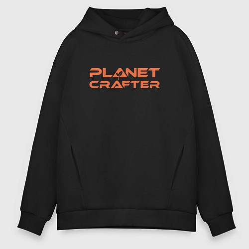 Мужское худи оверсайз Planet crafter / Черный – фото 1