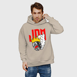 Толстовка оверсайз мужская JDM Wheel King, цвет: миндальный — фото 2