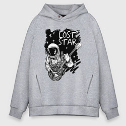 Толстовка оверсайз мужская Lost stars Space music, цвет: меланж