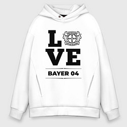 Толстовка оверсайз мужская Bayer 04 Love Классика, цвет: белый